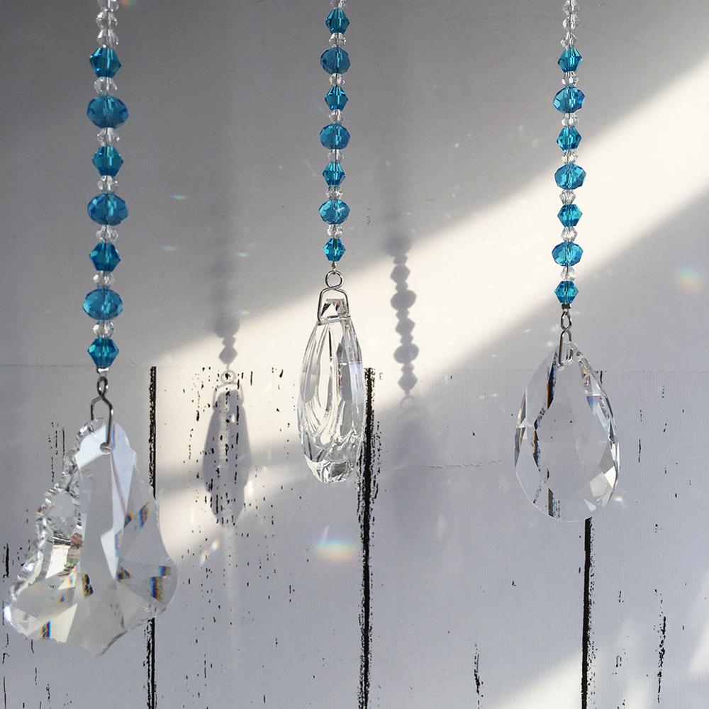 3 Pack/einstellen Kristall Prismen Fenster Hängen Sonne Fänger Sammlung Perlen Garten Dekor Regenbogen Hersteller,Housewarming Fengshui