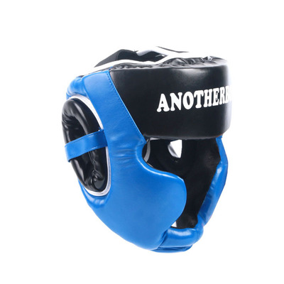 ANOTHERBOXER Boxing Headgear Men Women Muay Thai PU Leather Training Sparring Gym Equipment Grant Boxing Helmet Taekwondo Guard: Blue