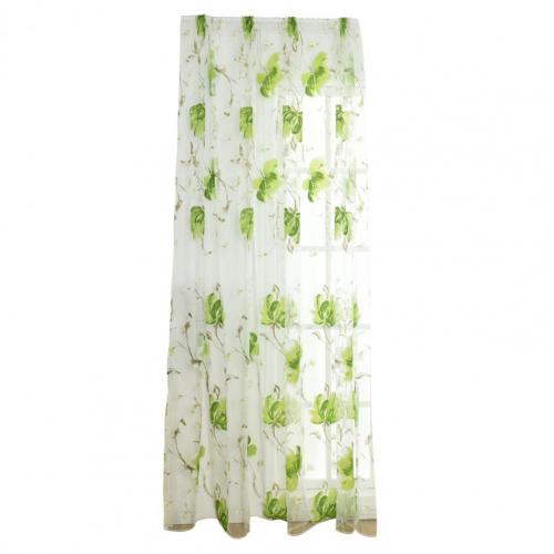 Cortinas para sala de estar, puerta de la cocina y el dormitorio, decoración de hogar para ventana, 1 Panel/Uds.: Verde