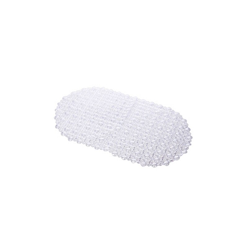 67x37cm antislip Badmat Badkamer Tapijt met Zuignap Veiligheid Douche Badmat Kleurrijke Punt kraal Massage Pad Zuig Bad: WHITE