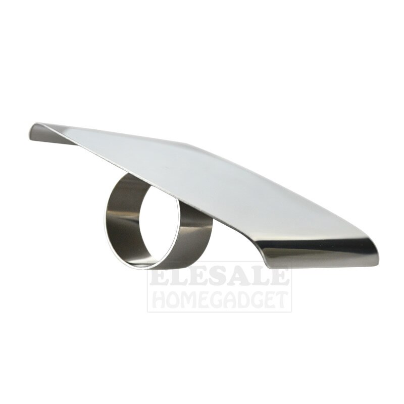 Anillo Protector de dedo de acero inoxidable a prueba de cortes para cortar carne de frutas, protección de dedos, utensilio de cocina de alimentaria