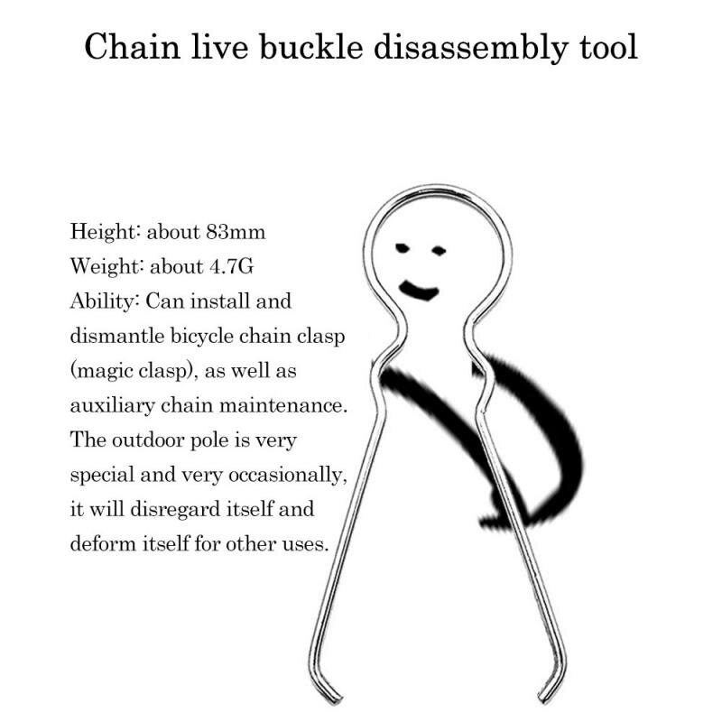 Herramienta de deficación de cadenas de demolición de bicicleta, hebilla de bicicleta de montaña, extracción de cadena, herramienta sencilla portátil, Herramientas de reparación de bicicletas