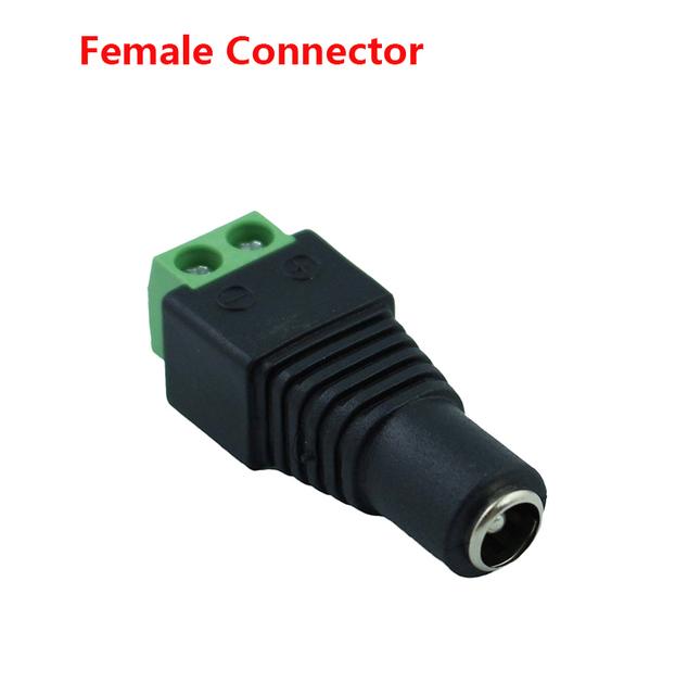 DC Connector Power Jack Plug Adapter 2.1 X 5.5MM 12V 5A Male+Female Power Connector for CCTV Camera Led Strip: Female
