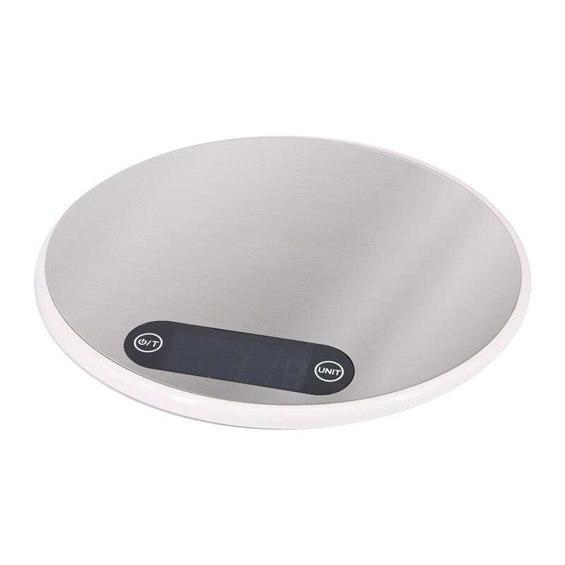 Elektronische Weegschaal 10Kg/1G Keuken Draagbare Schaal Thee Bakken Schaal Hoge Precisie Elektronische Schaal Meten: White