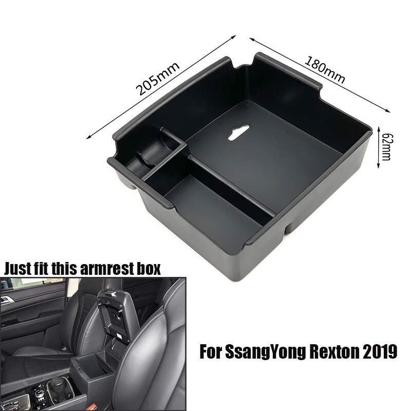 Pour SsangYong Tivoli Rexton accessoires de voiture intérieur accoudoir Central boîte de rangement Console porte-plateau Case Palle: For Rexton 2019