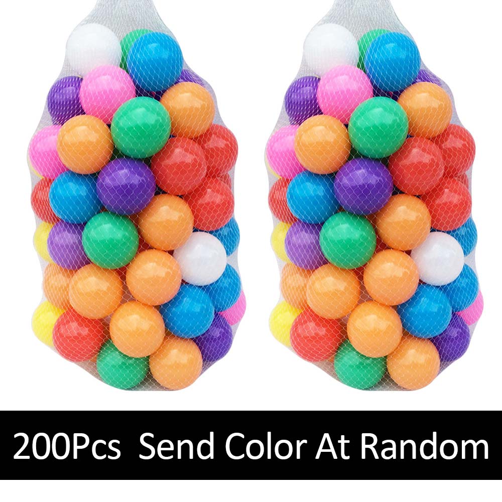 Bolas de plástico para piscina seca de 200 cm para niños y adultos, 5,5 unids/lote de bolas de plástico con forma de ola oceánica, en amarillo, rojo y rosa: WJ3251G