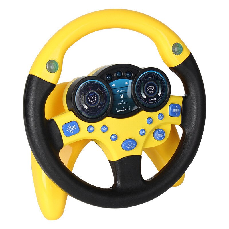 Simulering rat med lys og musik køretøj legetøj baby musical udvikler pædagogisk legetøj til børn: Hjul (gul)