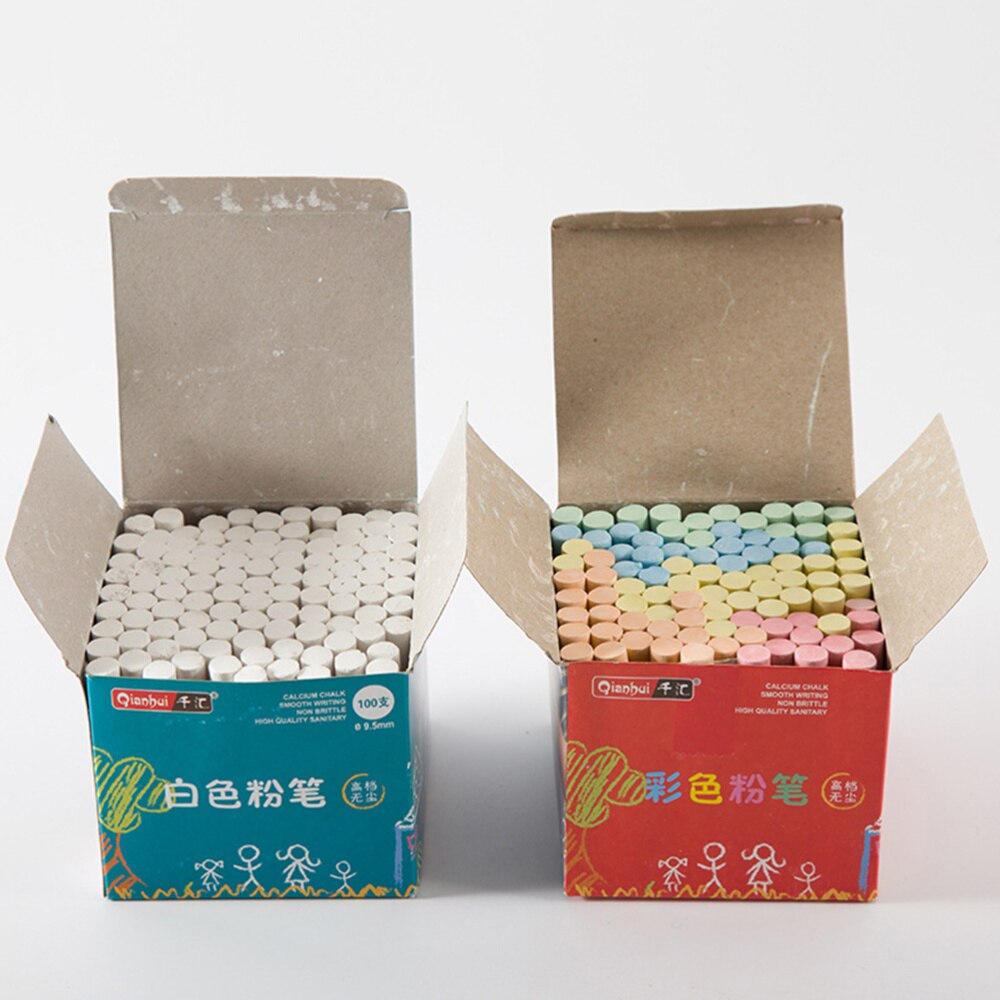 4 scatole di Pratico Gesso Privo di Polvere di Gesso Lavagna Gessetti Colorati e Gessetti Bianchi per la Scuola Insegnante