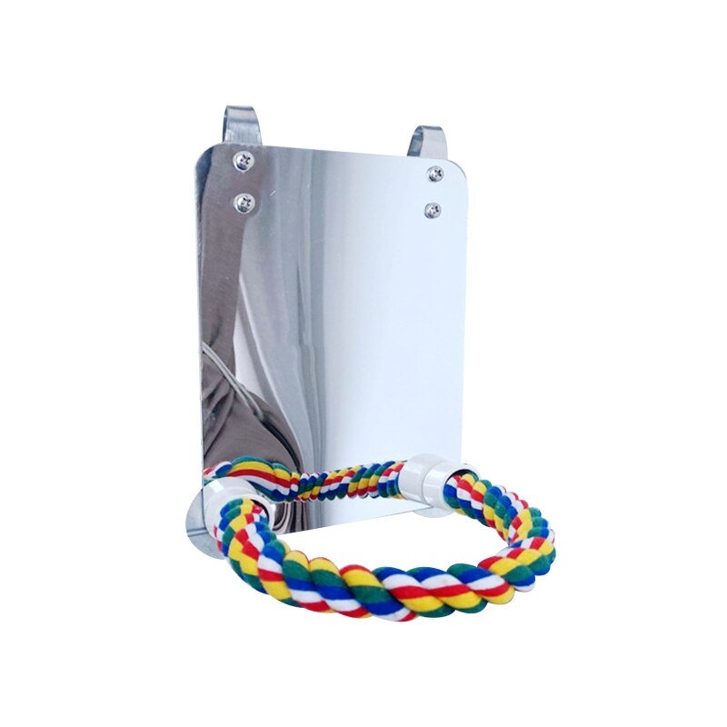 Acryl Vogel Spiegel Met Touw Zitstokken Vogel Speelgoed Schommel Comfy Baars Voor Parkiet: S