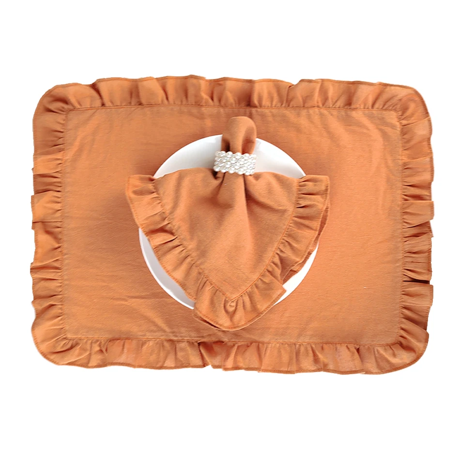 Katoen 100% Ruffule Servetten Voor Borden Zachte Volants Voor Bruiloft Decoratie Huis Warming Tafel Decor Party