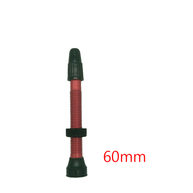 1 PCS Bicycle Tubeless Valve for Road Bike MTB Tubeless Ready Tire Tyre Valve Presta 50mm / 60mm: red 60mm