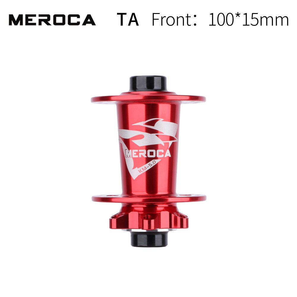 MEROCA km-5.0 Mtb Mountain Bike Hub 32 Holes 5 Bearing 8/9/10/11 Speed Front Rear Qr Or Thru Aluminum Alloy Bicycle Hubs: Red TA Front Hub
