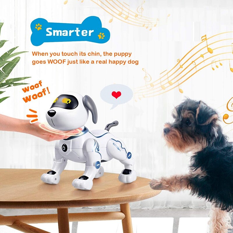 Elektronische Huisdieren Rc Dier Programmeerbare Robot Hond Stem Afstandsbediening Speelgoed Puppy Muziek Lied Voor Kinderen