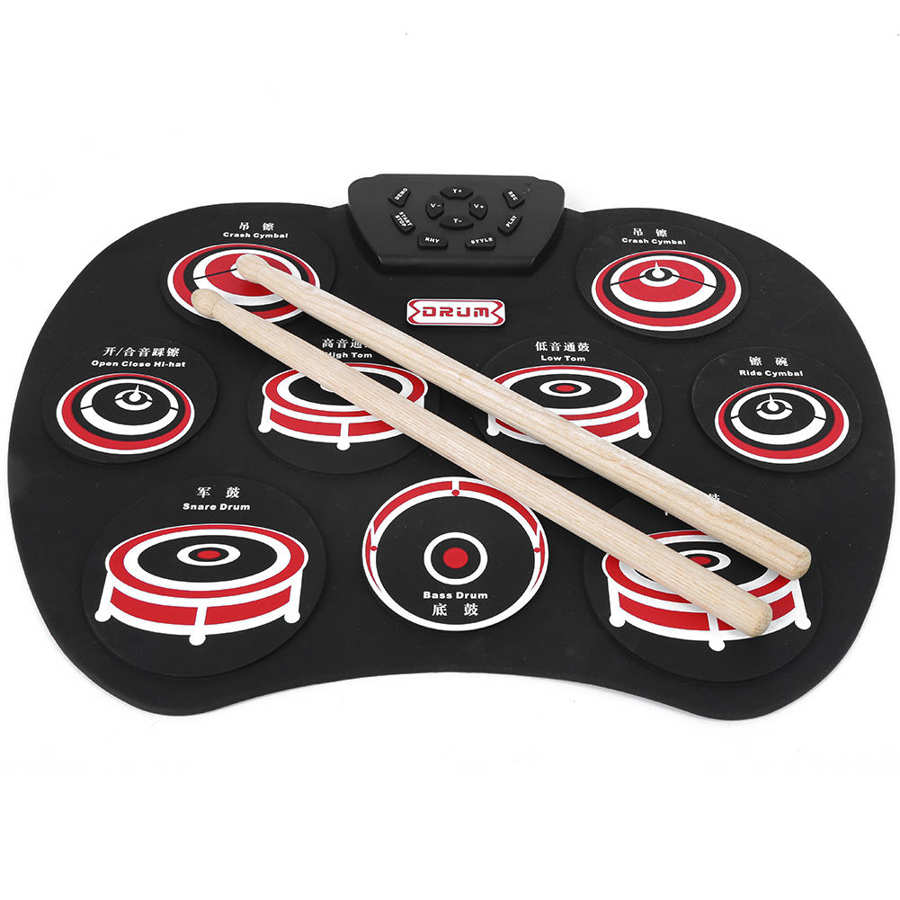 Foldable Drum Electronic Drum Multifunction Silicon Roll Up Drum Kit Portable Interesting Set G802 Adjustable Volume Speed