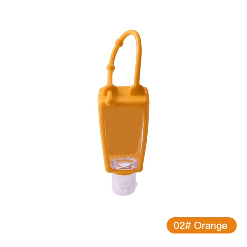 5 st 30ml silikon reseflaskor silikon påfyllningsbar klämbar behållare handsprit flaskor tom nyckelringshållare: 02