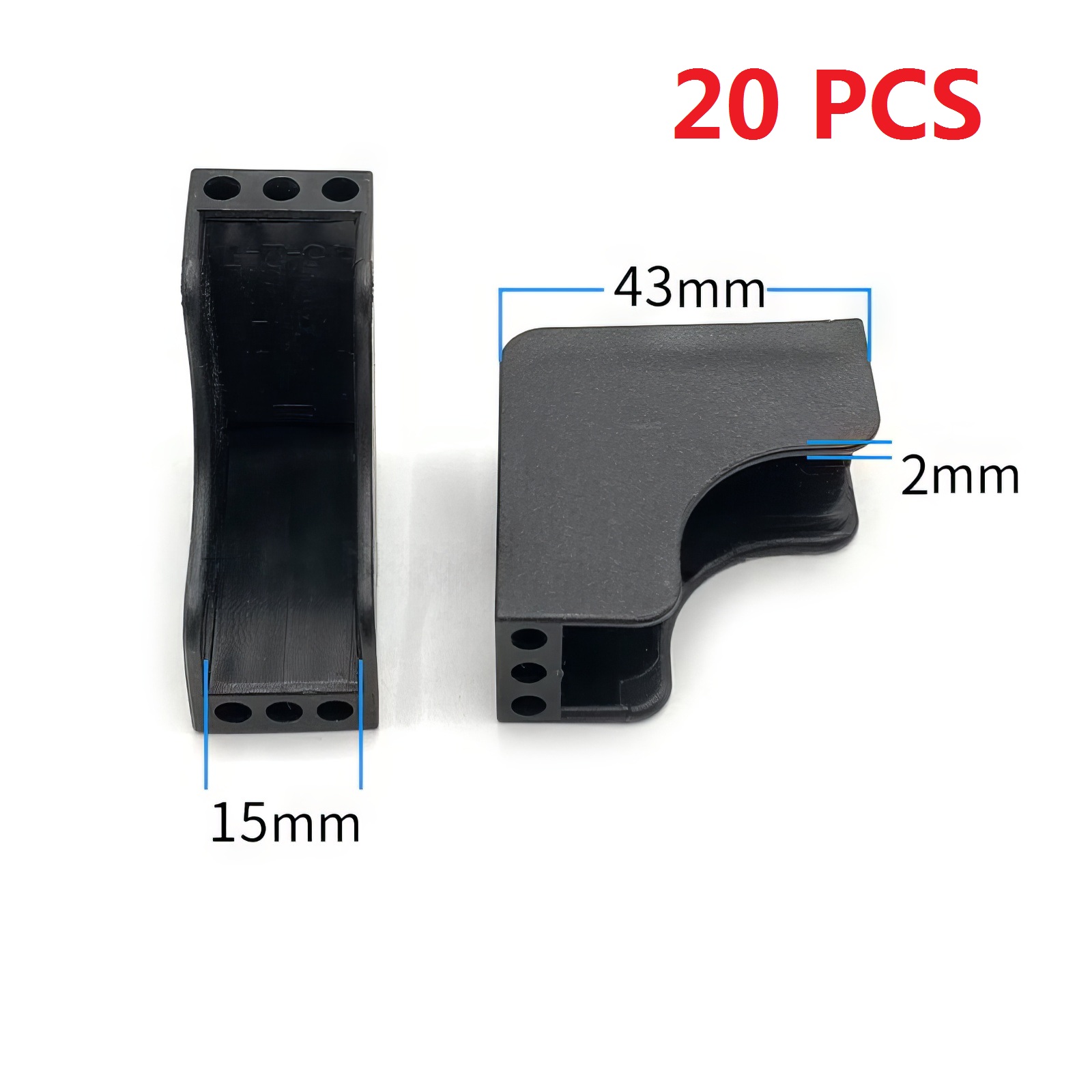 8/20 Stuks Plastic Hoekbeschermers Triple Code Dikte Beschermen Glas Hoek Cover Stenen Plaat Houten Deur Metalen Board 12 Mm-50 Mm: Maple