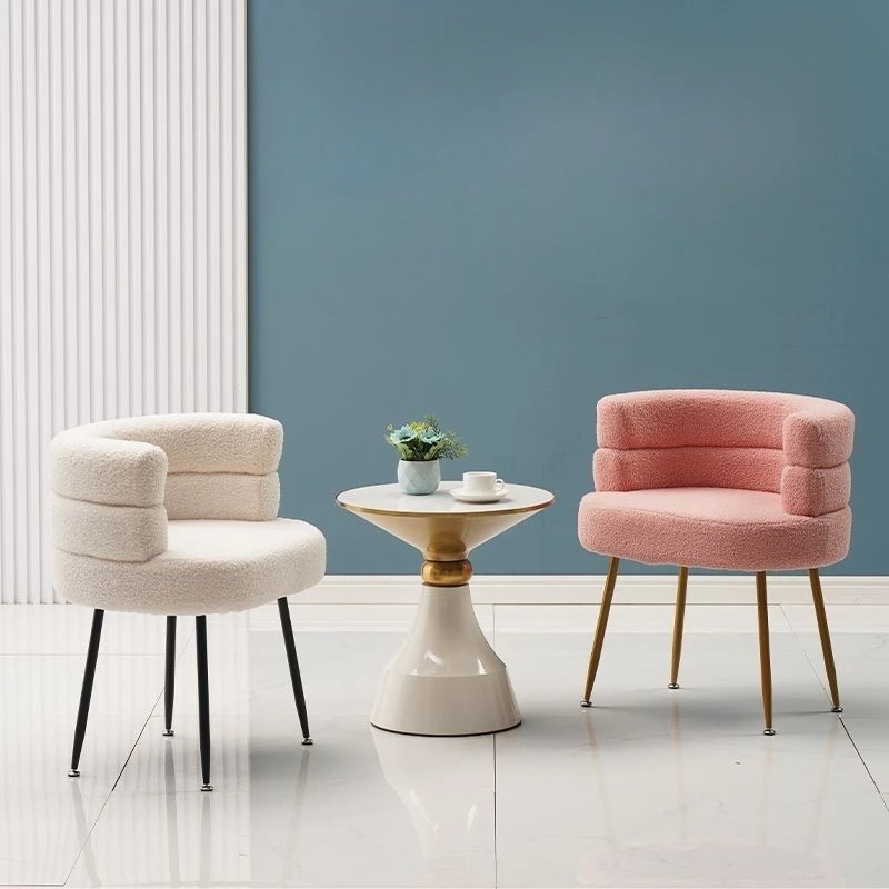 Nordisk chaiselong enkelt doven sofa stol makeup stol uld fløjl soveværelse stue garderobe kommode stole toiletbordsstole