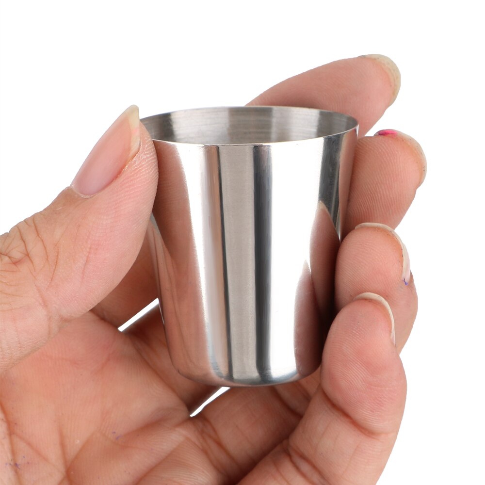 4 stk / sæt drikke kop rustfrit stål barware kop vinglas 30ml 1 ounce poleret