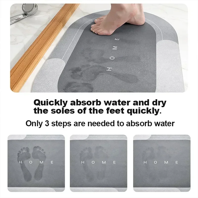 Alfombra de baño con patrón 3d de flores, alfombrilla antideslizante superabsorbente para cocina y baño, almohadilla de barro para pies, decoración de habitación del hogar, alfombras de entrada