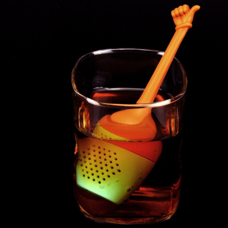 Grappig handgebaar in de vorm van een thee-ei, siliconen theezeefje, losse kruiden, kruidenhouder, theezetgereedschap voor theekopje, theepot