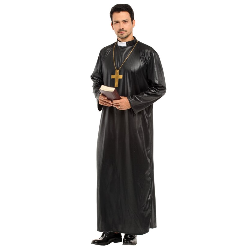 Adulte Noble homme d'église missionnaire prêtre Costume Cosplay pour hommes fête pâques Halloween Costumes déguisement