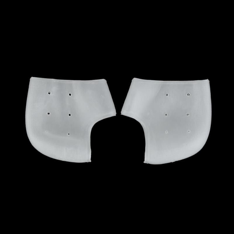 1 Paar Silicone Hak Protector Beschermhoes Schoen Pads Voor Pijn Verlichten Plantaris Zorg Demping Voet Wasbare Zachte Voeten Zorg gel: 03 White