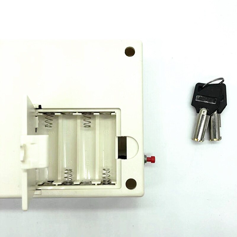 Cheap safe motor mechanism with 2 keys without electronic parts