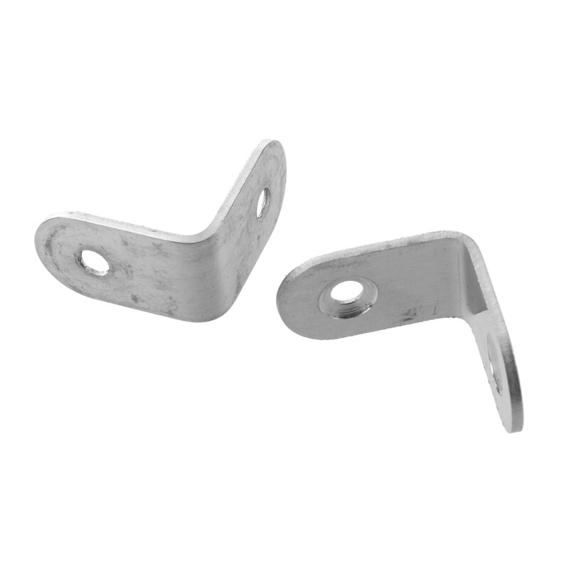 10 pieces Stainless Steel Round Corner angle iron shelves Two Holes 25 x 25 x 1.5 mm