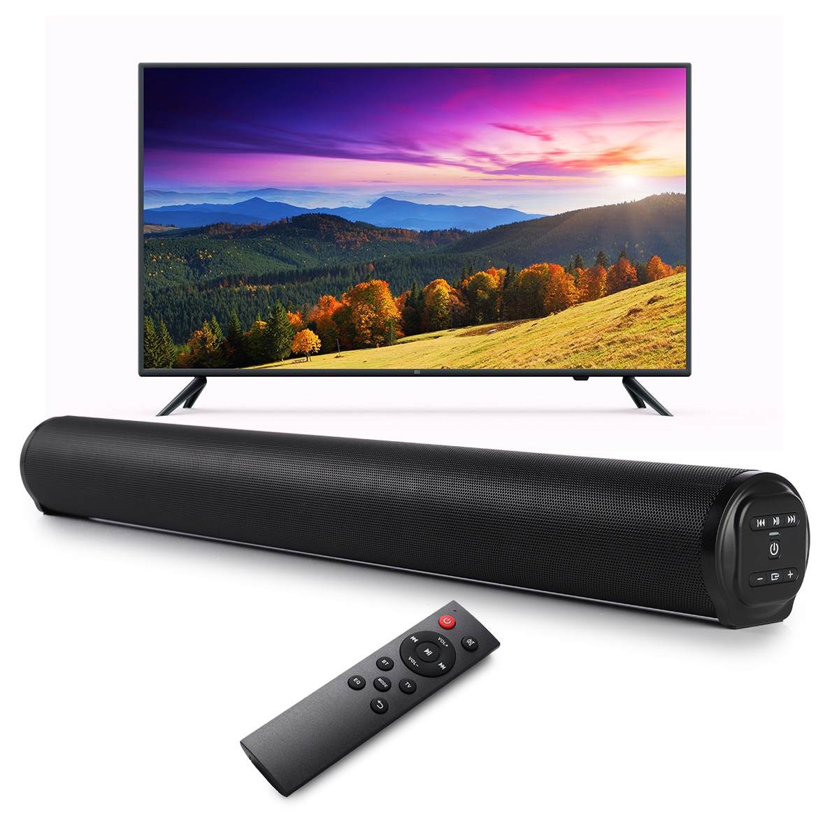 Draagbare Draadloze Kolom Soundbar Bluetooth Speaker Krachtige 3D Muziek Geluid Bar Home Theater Aux 3.5Mm Tf Voor Tv Pc