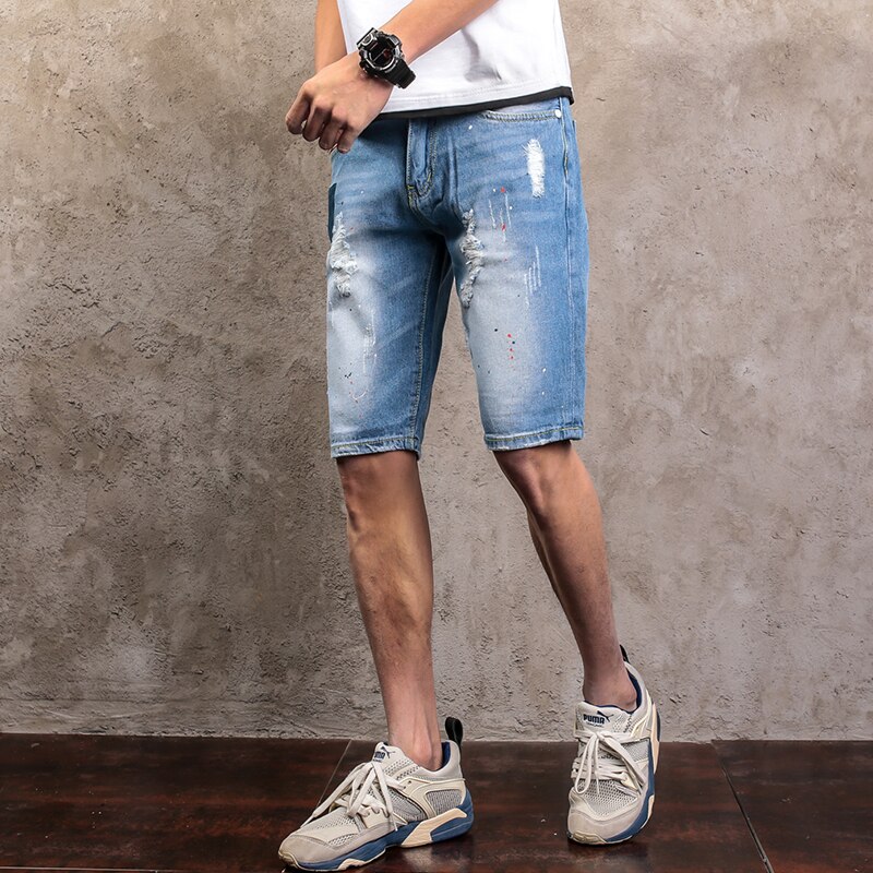 Denim Shorts Summer Men Casual Jeans Male