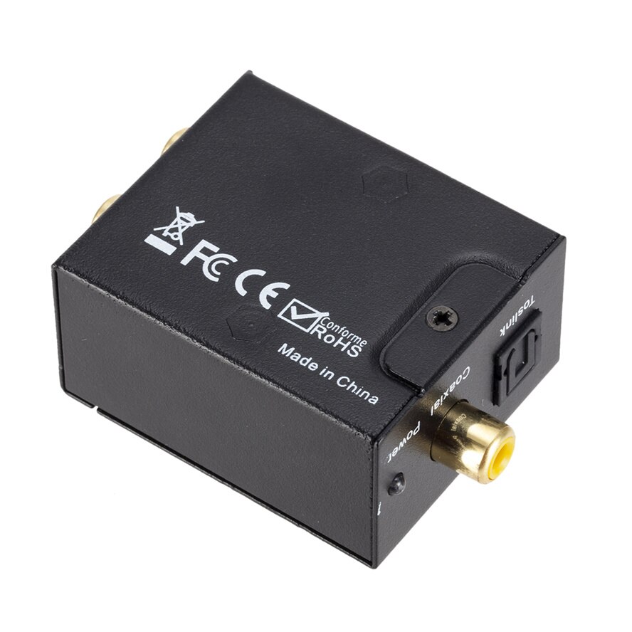 Nyeste analog til digital adc konverter optisk coax rca toslink lyd lydadapter spdif adapter til apple tv til xbox 360 dvd