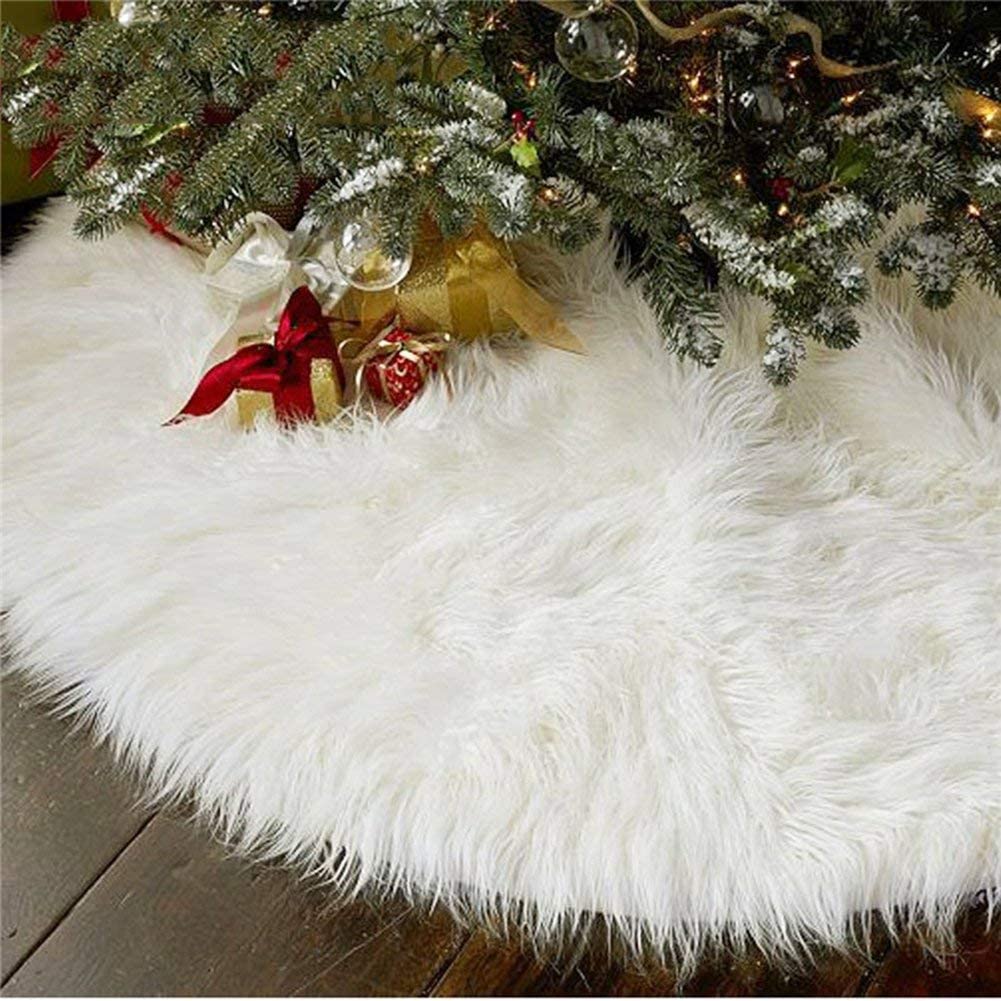 Besneeuwde Wit Luxe Faux Fur Xmas Boom Mat Voor De... Grandado