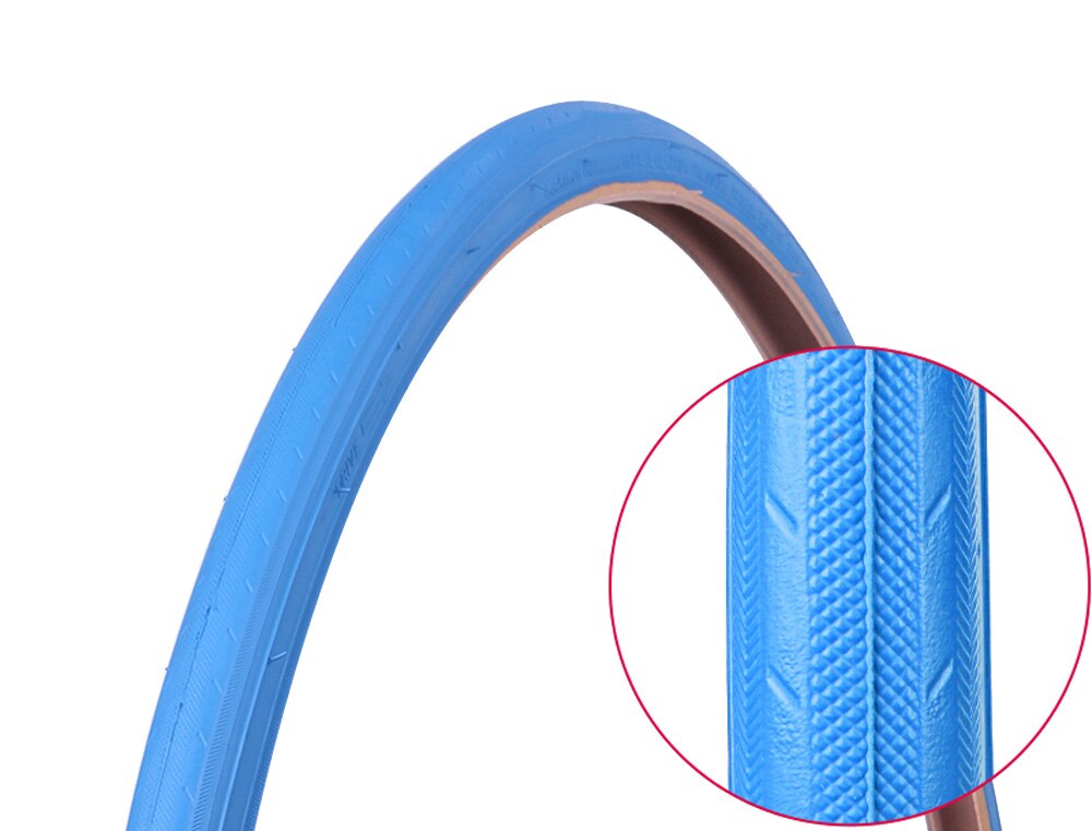 Pneu Vélo De Route 700x23C Solide Sans Air - Anti-crevaison, En Caoutchouc - Couleurs Vives (blanc, Bleu, Jaune, Vert, Noir, Rouge)