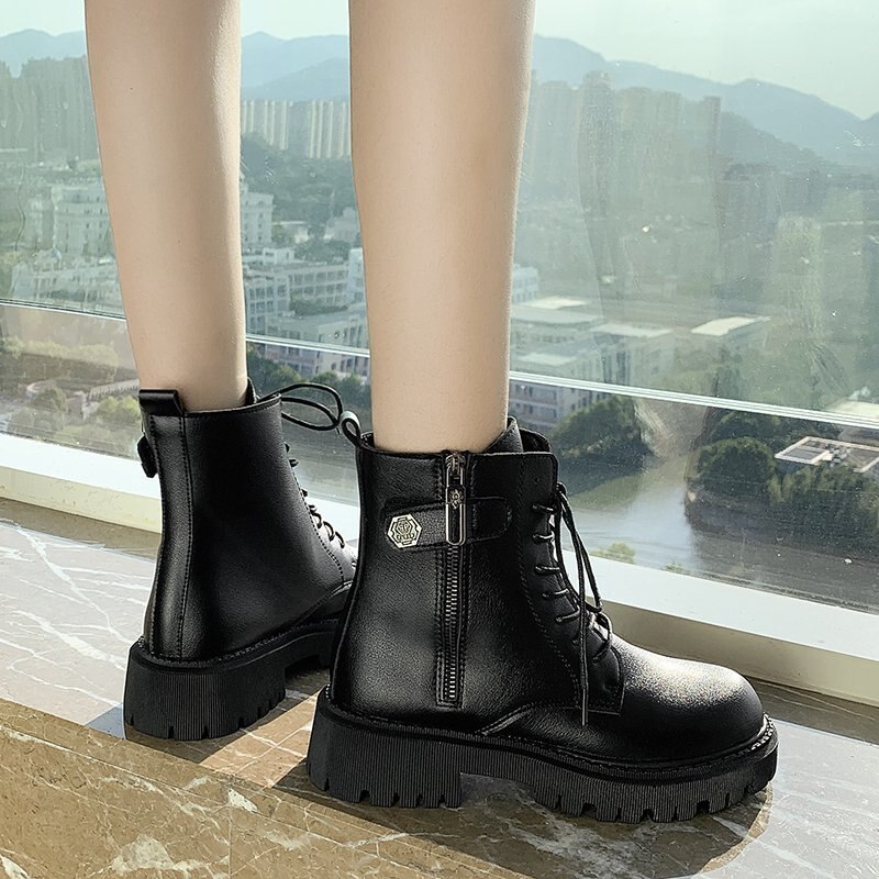 Dam & #39 ;s stövlar skor lyxiga chelsea boots damstövlar chunky vinterskor platåkängor slip chunky heel boot brand designe