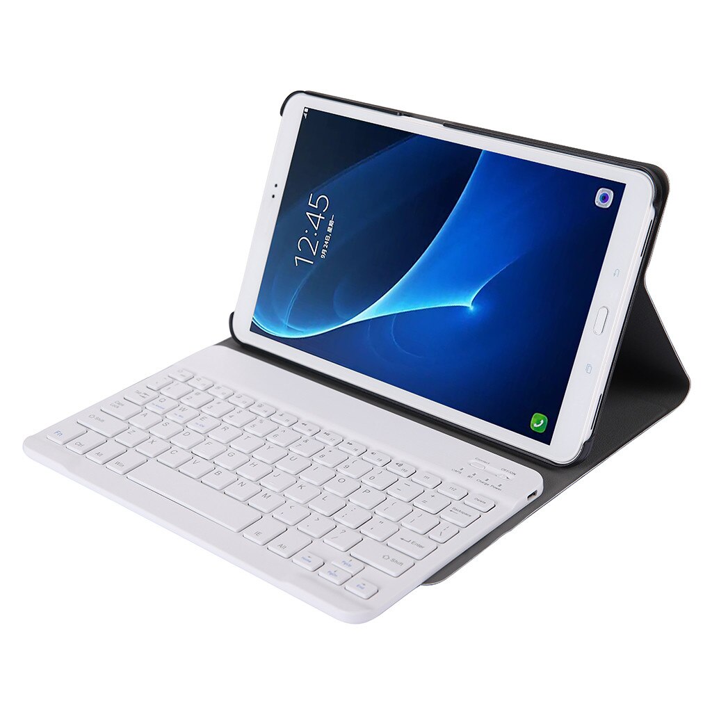 Teclado inalámbrico Bluetooth desmontable para Samsung Galaxy Tab A T580/T585 10,1, funda fina con soporte y teclado inalámbrico