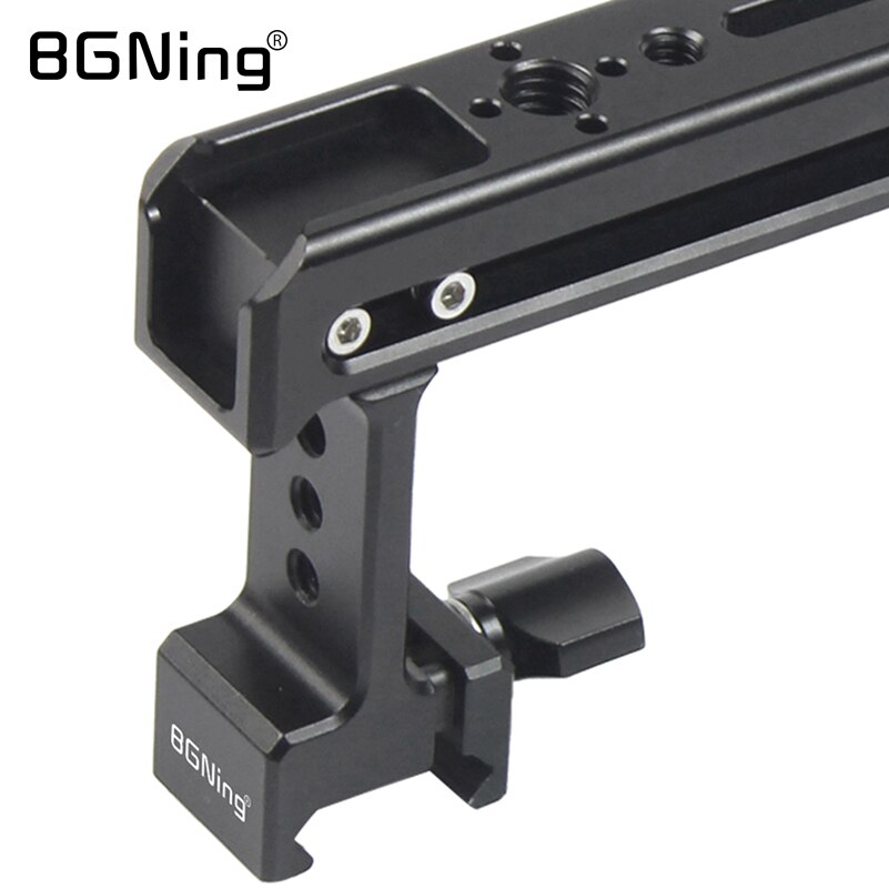 Bgning Universele Camera Handvat Nato Rail Kaas Top Hand Grip Met Koud Schoen Arri Mount Voor Camcorder Monitor Dslr Slr kooi Rig