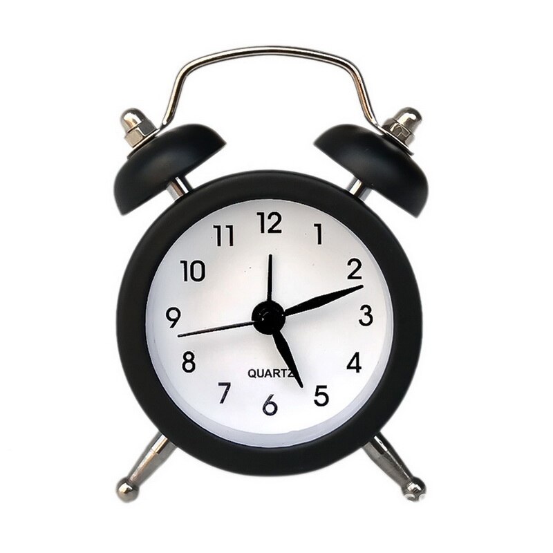 Mini despertador de de 50mm, alarma de viaje, despertador, Reloj de escritorio analógico con campana, herramientas para acampar al aire libre, pequeñas: E