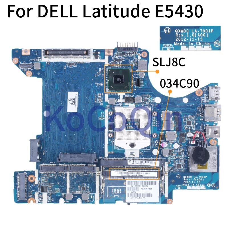 Voor Dell Xps 9Q23 I7-3687U Notebook Moederbord 00MN7W LA-8821P SR0XH Laptop Moederbord