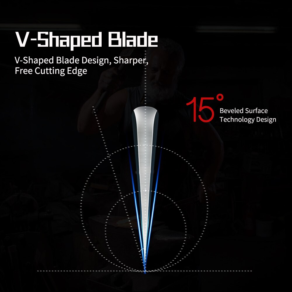 Sowoll 7 inch koksmessenset van roestvrij staal, slagersmes met volledige tang, keukenhakmes voor vlees, vis, groente en kookgereedschap