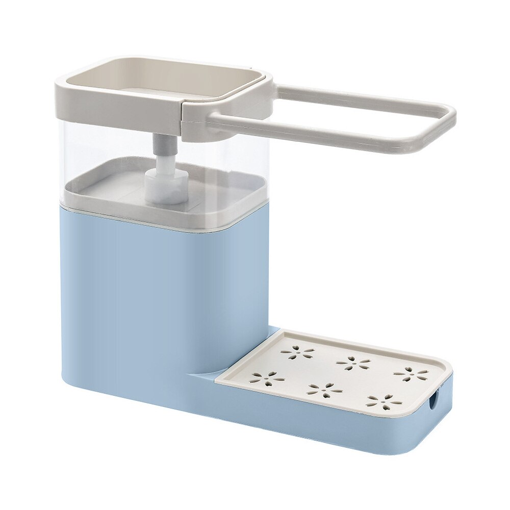 Multifunction Kitchen Detergent Liquid Storage Box Sink Dish Washing Sponge Rack Bathroom Manual Press Liquid Soap Dispenser: 03