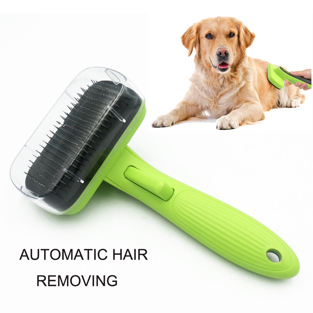 Huisdier Zelfreinigend Slicker Brush Effectief Vermindert Afstoten tot 95% Pet Grooming Kam voor Kleine Middelgrote Honden en katten