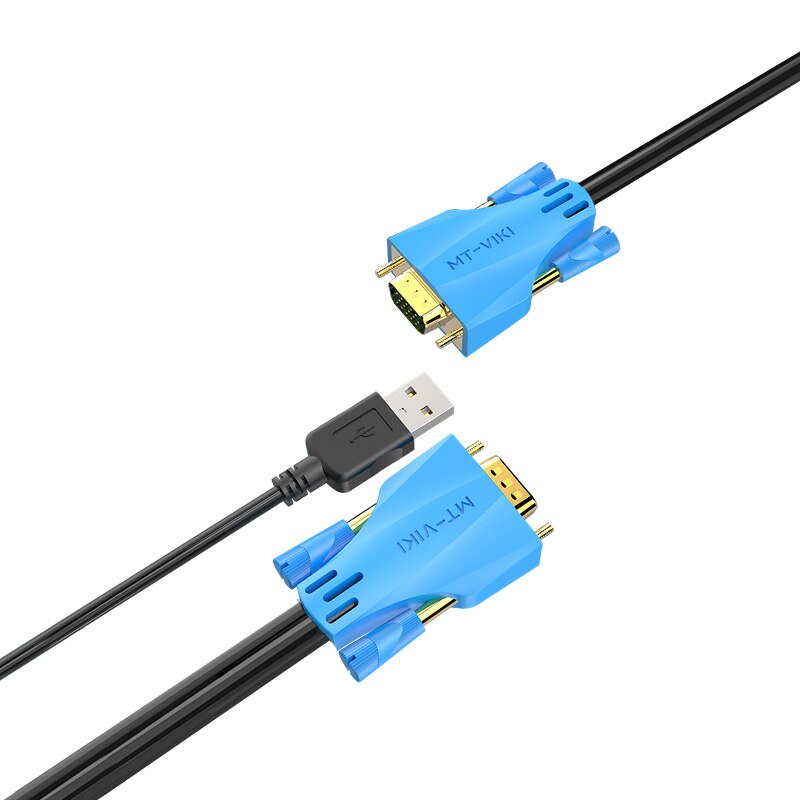 MT-Viki 2 Port KVM Switch VGA USB Hotkey Wired Remote Controller Select Auto Scan with Cable 2048x1536 High Resolution MT-201KL