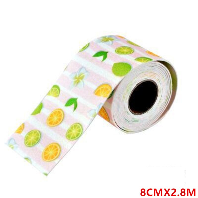 Cinta autoadhesiva de absorción de humedad para lavabo de cocina, adhesivo impermeable para fregadero de baño, pegatinas de tela no tejida, 2,8 m x 80mm: style 4