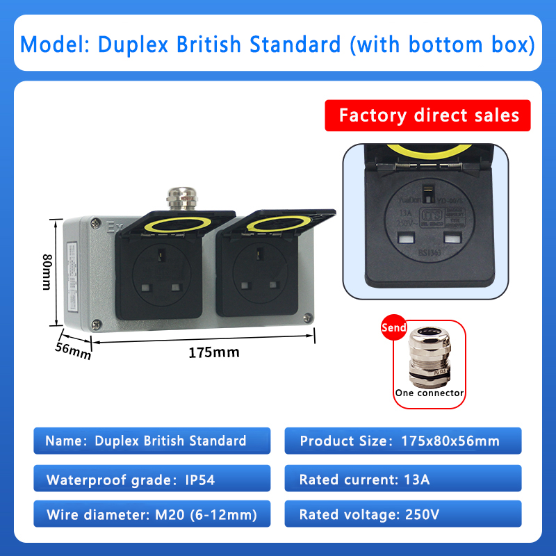 Europäischer/französischer/britischer Standard ip44 16a 250v universeller explosions geschützter wasserdichter Steckdosen schalter Stecker britische Steck platine: Rosa