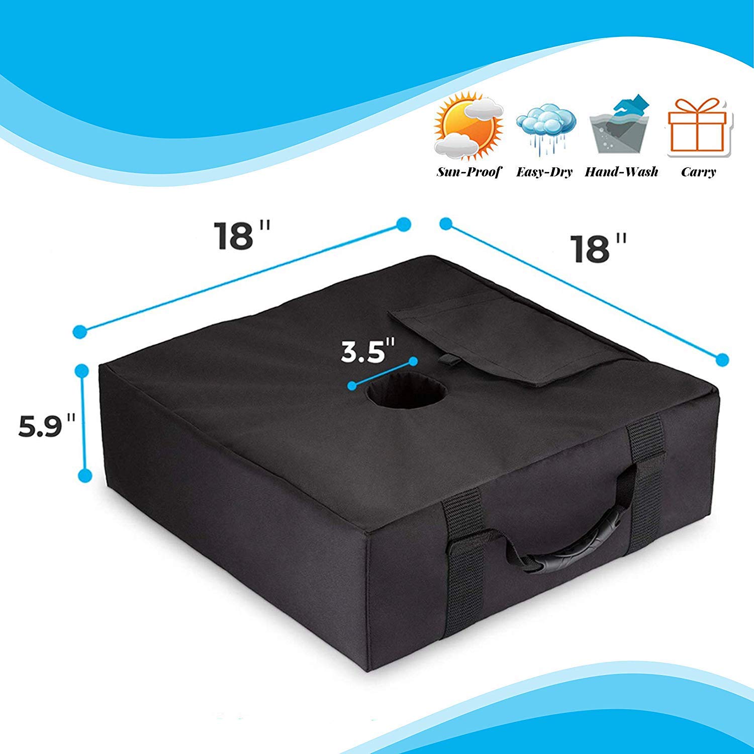 Smartlife Umbrella Base, Patio Umbrella Base -Offset Patio Umbrella for Patio Umbrella Stand and Outdoor Umbrella Base