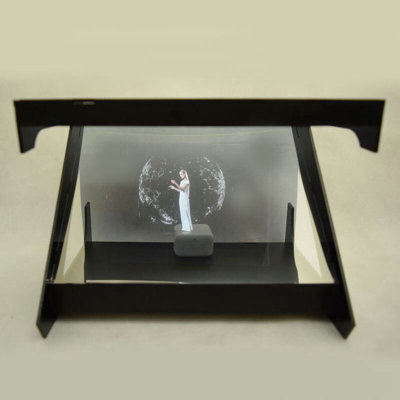 Holografische projectie ipad tablet computer 180 graden fantoom iing holografische showcase