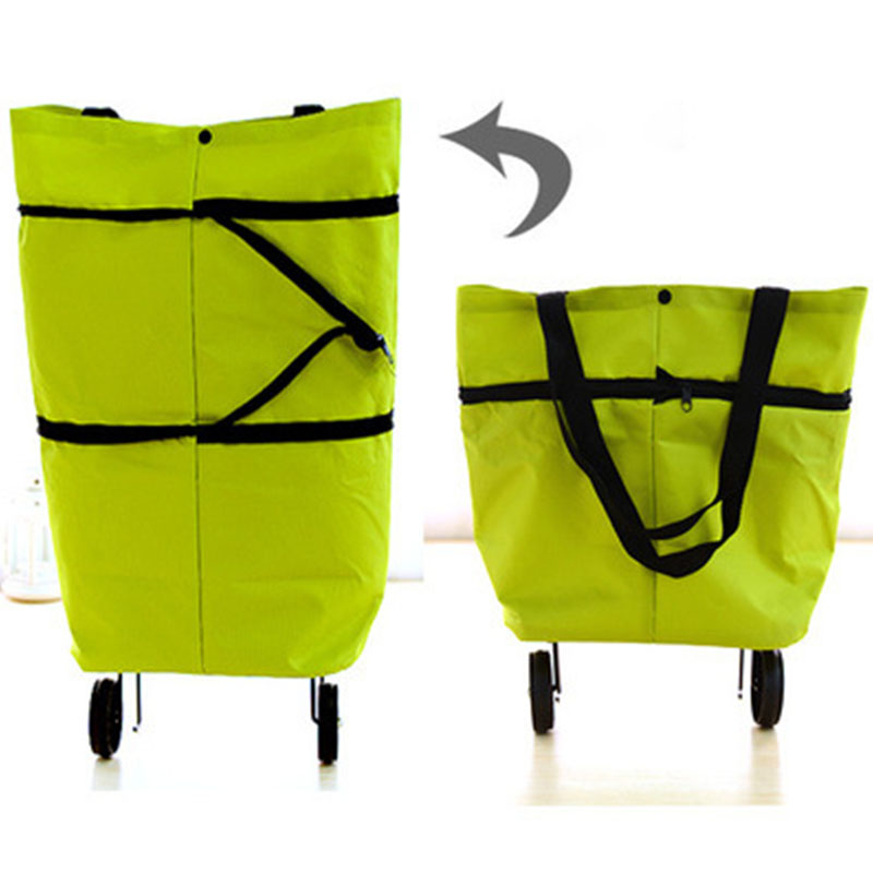 Caddie de Shopping pliable avec roulettes debout, extensible, réglable, grand espace, organisateur, sacs de courses portables