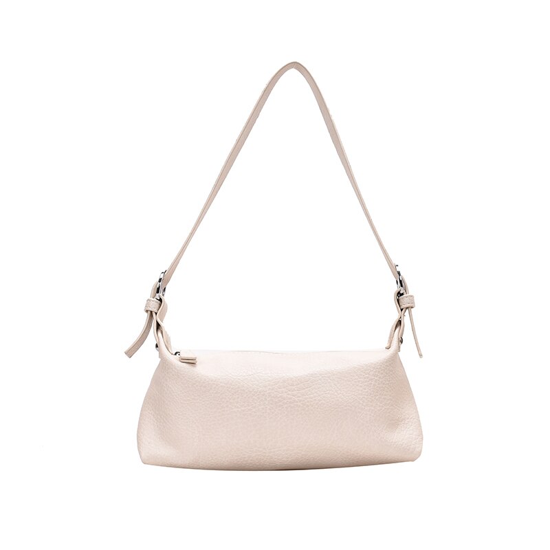 Hobos, bolsos Vintage para mujer, , Bolso pequeño de hombro, estilo Retro sencillo, bolsos de mano para mujer, Mini bolsos de mano para mujer: White shoulder bag