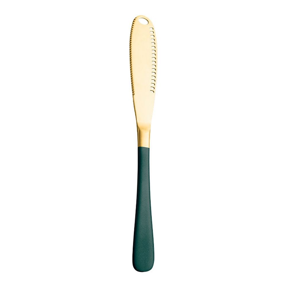 Stainless Steel Butter Knife Multifunction Cheese Bread Steak Knife With Hole Serrated Gold Knife Dinnerware Set Dessert Tools: B