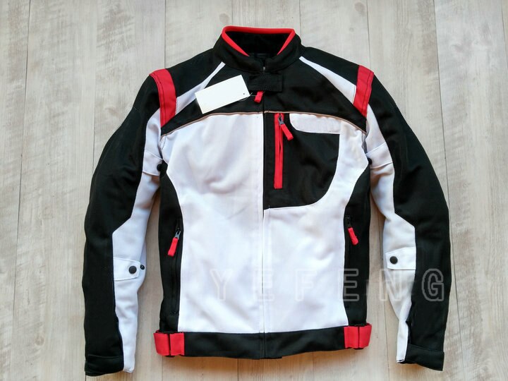 Motorcycle Sports Textile Summer Mesh Blue Red Riding Jacket for YAMAHA Racing Sportswear Motorbike Clothing: Black Red White / XXXL